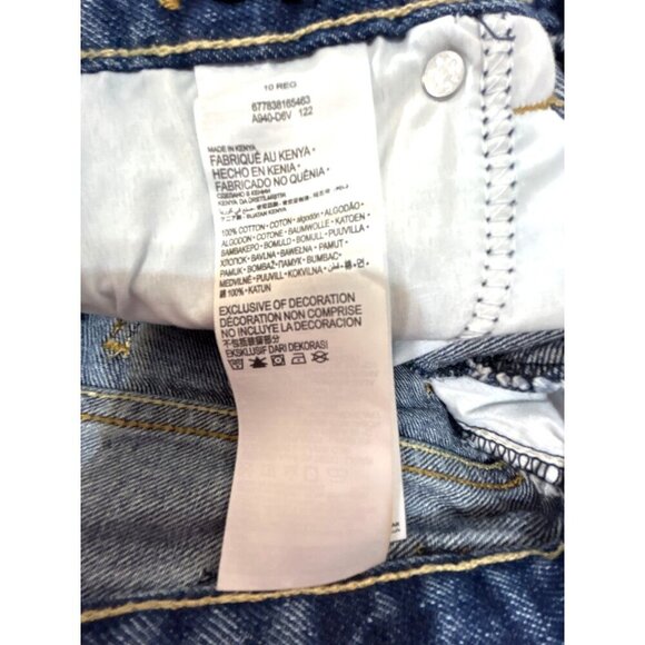 Levi’s Girls Shorts Jean 5 pocket Lace Hem Med Wash Size 10 R - Picture 5 of 7